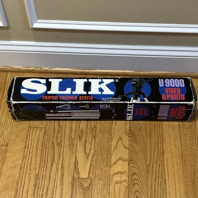 Slik U9000 Tripod Video & Photo Dual Purpose Built-in Level Original Box PlsCDes - Image 1 of 4
