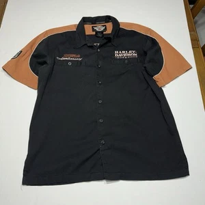 Camicia grande Harley Davidson 105° anniversario garage meccanico ricamata bottoni - Foto 1 di 13