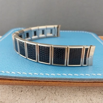 5/8" Gold-Filled & Lizard Gemex Caballero Unused mcm 1950s Vintage Watch Band - Image 1 of 4