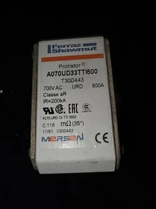 Ferraz Shawmut A070UD33TTI800 Fusibile protistore 700 V AC 800A T300443 - Foto 1 di 3