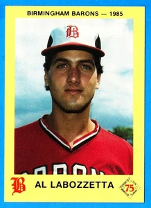 Al Labozzetta 1985 Team Issue Birmingham Barons (nm) - Bild 1 von 2