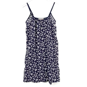 Papinelle Ditsy Floral Nightgown Size M Romantic Prairie Cottage Blue Cotton - Picture 1 of 9