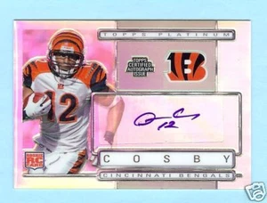 2009 TOPPS PLATINUM QUAN COSBY ROOKIE REFRACTOR AUTO AUTOGRAPH - BENGALS - Picture 1 of 1