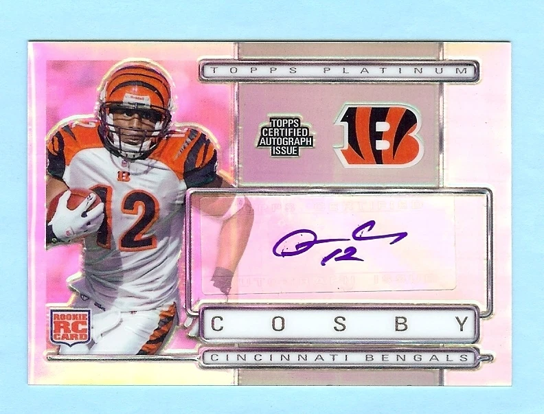 2009 TOPPS PLATINUM QUAN COSBY ROOKIE REFRACTOR AUTO AUTOGRAPH - BENGALS - Image 1 of 1