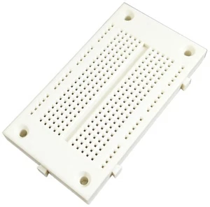 Small Solderless Breadboard with 270 Tie-Points, White ABS Plastic (3.3" × 1.8") - Picture 1 of 4
