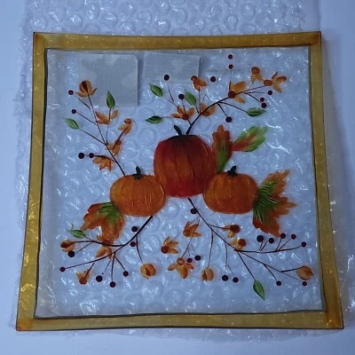 Yankee свечи тыквы треск лоток / тарелка ~ совершенно новый и трудно найти Хэллоуин - Изображение 1 из 4