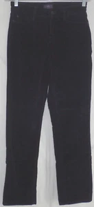 Not Your Daughters Jeans sz 4 Velour/Corduroy Black Jeans  #386 - Picture 1 of 11