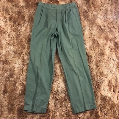 VTG Mark Scot Collection By Jaymar Sansabelt Men Sz 31x31 Green Chino Pants - Image 1 of 4
