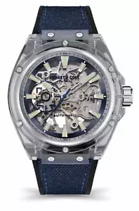 Kenneth Cole KCWGR2136403 Men's Silicone Strap Automatic Skeleton Watch - Picture 1 of 4