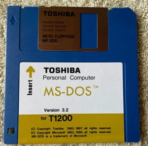Toshiba MS-DOS vers 3.2, Installation disk, MF 20D - Picture 1 of 3