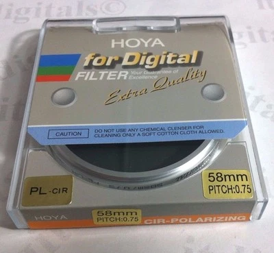 Genuine Hoya Digital 58mm Circular Polarizing CPL CIR-PL Lens Filter 58 mm PL  - Image 1 of 3
