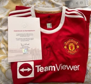 067 - VENTA £60 de descuento - Camiseta de fútbol firmada por Ole Solskjær Man United - Imagen 1 de 8