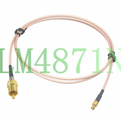 RCA phono plug to MCX male cable HD-SDI AV radio audio video camera RG179 75Ω 1M - Image 1 of 4