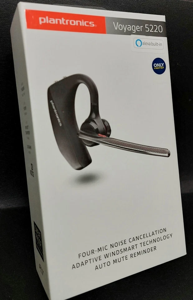  Plantronics Voyager 5200 / 5220 POLY Premium Wireless Bluetooth Headset Black - Image 1 of 4