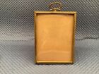 Antique  Small Brass Easel Stand Beveled Glass Frame