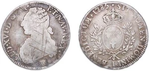 France 1785 I 1 Silver Ecu Silver 917 VF - Picture 1 of 1