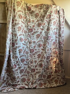 Antiker Stoff, Vintage Blumen Textil Baumwolle Leinen, Schneider für Einrichtung - Bild 1 von 17