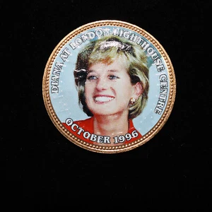Princess Diana Coin Collection 1967 UK Penny At Lighthouse Centre Mystic Stamp - Picture 1 of 4