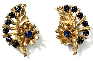 Barclay Earrings Clip On Gold Filled Sterling Silver - Vintage - Picture 1 of 18