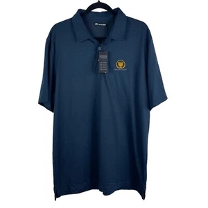 Travis Mathew Polo Zinna Shirt Men XL Black Short Sleeve Golf Presidents Cup NWT - Picture 1 of 16
