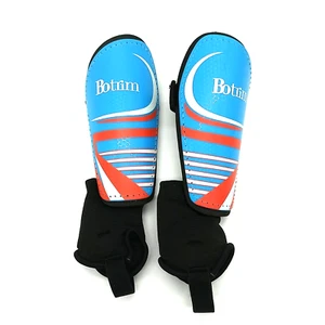 Youth Soccer Shin Guards, Adjustable Fit- BLUE Kids Soccer 7 Inch Shin Pads - Picture 1 of 6