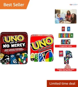 Collectible UNO Show 'em No Mercy Game with Travel Tin for On-the-Go Fun - Picture 1 of 8