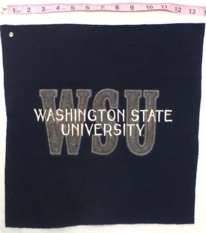 Washington State University "WSU" Fleece Swatch Pendant Flag, 14" x 14" Cover