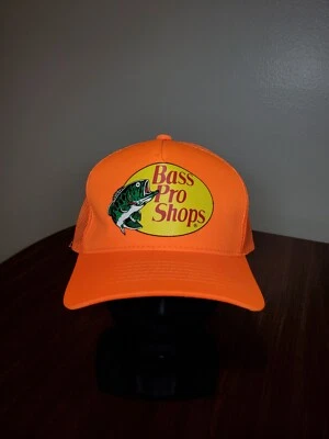 Gorra de béisbol Bass Pro Shops malla naranja camionero Snapback pesca caza papá Foto 1 de 4