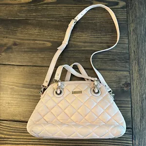 EXCELLENT! Kate Spade Pink Diamond Quilted Leather Shoulder Bag W/ Handles - Picture 1 of 8