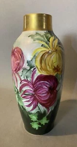 Antique Victorian Bavaria Porcelain Floral Decorated Artist Signed 13.5" Vase - Picture 1 of 8