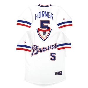 Bob Horner 1983 Atlanta Braves Men's Home White Cooperstown Throwback Jersey - Picture 1 of 7