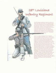 Civil War History of the 28th Louisiana Infantry Regiment - Picture 1 of 12