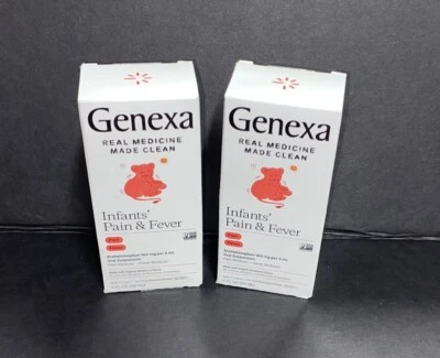 Qty 2 Genexa Infants Children’s Pain & Fever Acetaminophen 160mg Ships Fast - Image 1 of 4