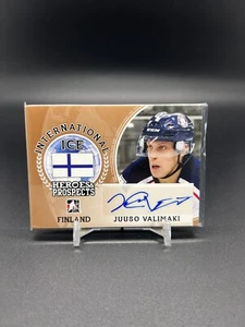 2016-17 ITG Heroes & Prospects International Ice Autograph #IIJV2 Juuso Valimaki - Picture 1 of 2