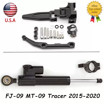 For Yamaha FJ-09 MT-09 Tracer 2015-2020 2018 Steering Damper Bracket Mount Kit - Image 1 of 4
