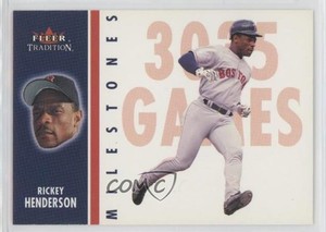 2003 Fleer Tradition Milestones Rickey Henderson #2MS HOF