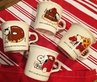 Set of 4 Vintage 1958 Snoopy Coffee Mugs Schultz Peanuts Taylor Intl. USA MINT