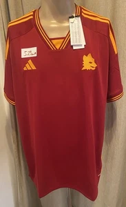 AS Rom Original Adidas Heim Trikot 2023/24 "ohne Hauptsponsor" Gr.XXL Neu - Picture 1 of 13