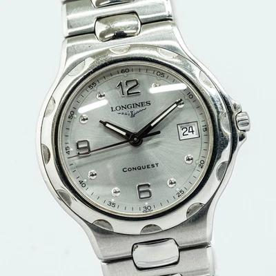 Sin tarifas **CASI COMO NUEVO** LONGINES Conquest L1.631.4 Cuarzo Fecha Plata 37 mm Para hombre Foto 1 de 4