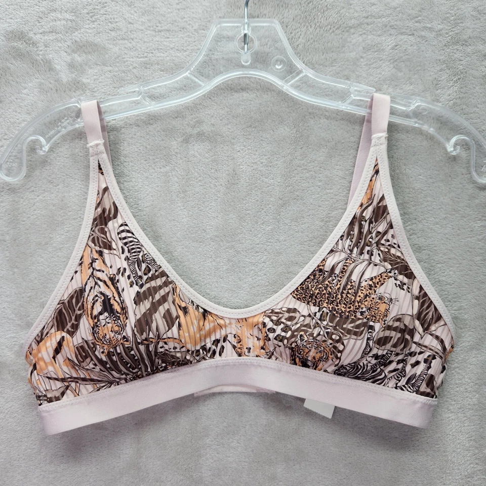 Sujetador Aerie Bralette Mujer Pequeño Estampado de Animales Salvajes Selva Ligeramente Forrado Inalámbrico Foto 1 de 4