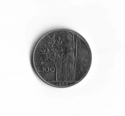 1982 Italy - 100 Lire - 988 - Acmonital - 8g - Image 1 of 2