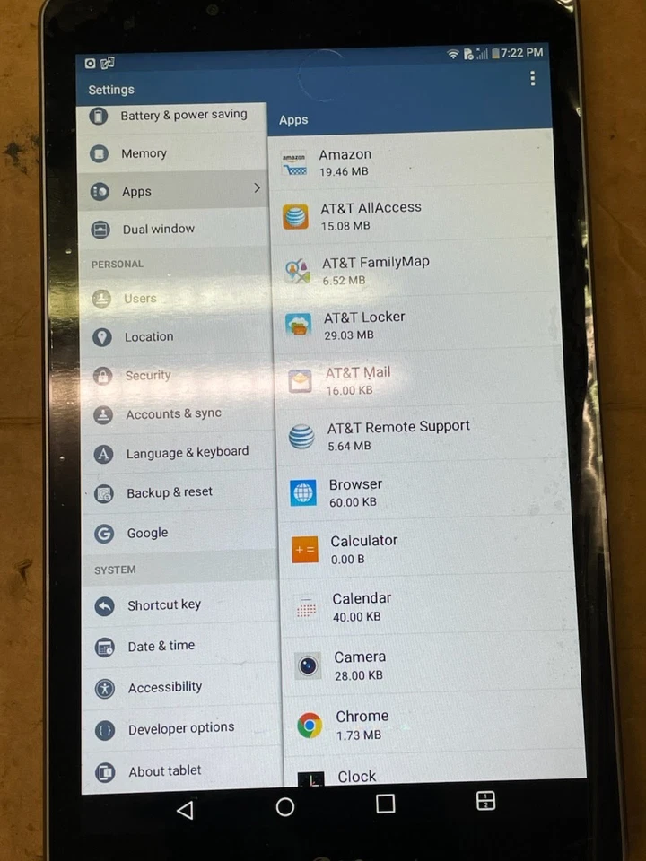 LG G Pad F 8.0 v495 Tablet -16GB (WiFi + Cellular) AT&T Unlocked/reset - Image 1 of 4
