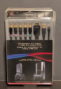 Sony Component AV Cable & USB 2.0 for PS3 / PS2 Playstation 2 3 OEM - NEW - Picture 1 of 11