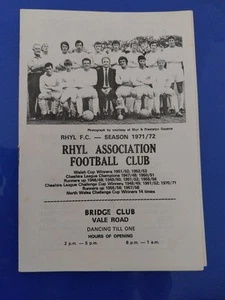 RHYL A.F.C v WOLVERHAMPT ON WANDERERS FRIENDLY 1971/2 - Picture 1 of 3