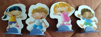 Сменные желоба и лестницы для настольных игр 4 картонных двигателя и 4 синие стойки - Изображение 1 из 4