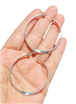 SILPADA-Sterling Silver Texture 'Twist Of Fate' Twisted Hoop Earrings P1731 - Image 1 of 4