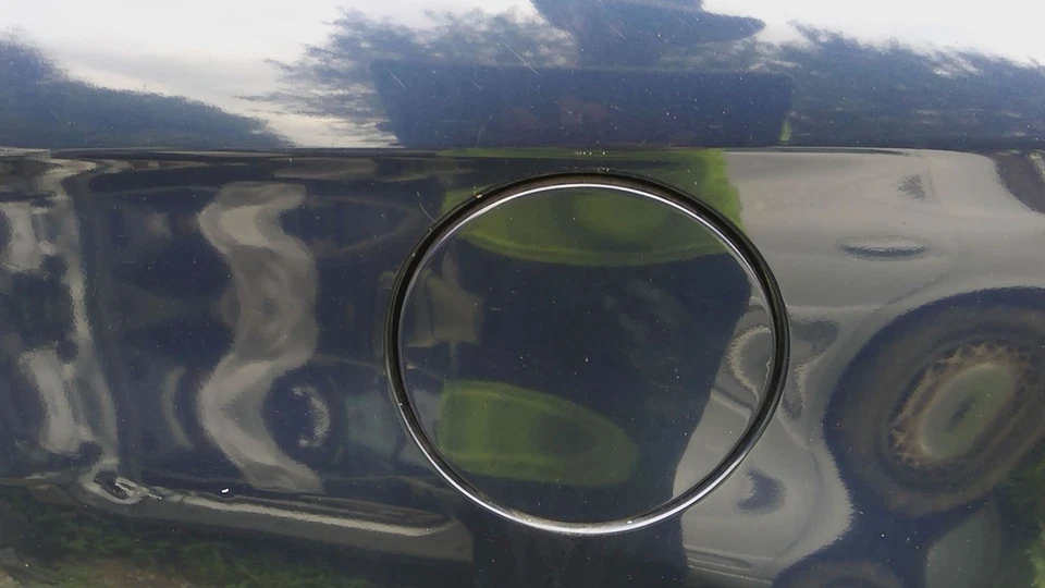 2011-2024 Mitsubishi Outlander Sport OEM Fuel Tank Door Cover Deep Blue Pearl - Image 1 of 1