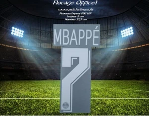 Flocage junior officiel PSG 19/20 monblason maillot 7 Mbappé Home LDC Europe - Picture 1 of 6