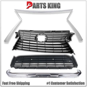 For 2016 2019 Lexus RX RX350 Front Upper Lower Grille Chrome No Camera 4pc 17 18 - Picture 1 of 11