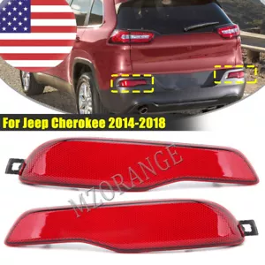 2X Left+Right Side Rear Bumper Light Reflector Lamp For JEEP Cherokee 2014-2018 - Bild 1 von 12